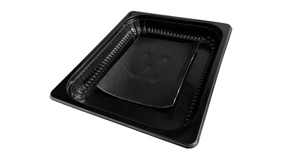 1/2 Gastroschale MAP/S, 3.815 ml, PP, 325 x 265 x 60 mm, schwarz, mit Rippen, inkl. Saugeinlage ES 2500 schwarz, A-Nr.: 15915 1/2 Gastroschale MAP/S, 3.815 ml, PP, 325 x 265 x 60 mm, schwarz, mit Rippen, inkl. Saugeinlage ES 2500 schwarz, A-Nr.: 15915 - 02