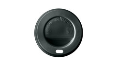 Deckel, Ø 80 mm, PS, schwarz, glatt, A-Nr.: 95220 - 01