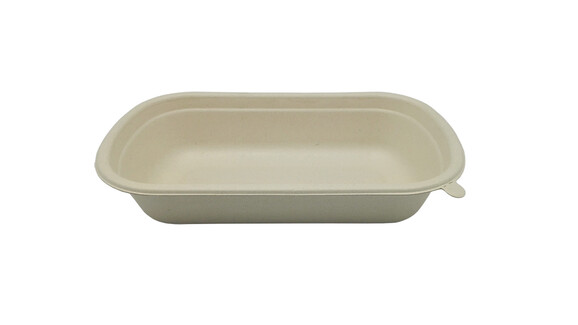 Menüschale to go, 750 ml, Bagasse, 229 x 134 x 44 mm, natur, A-Nr.: 95458 - 01